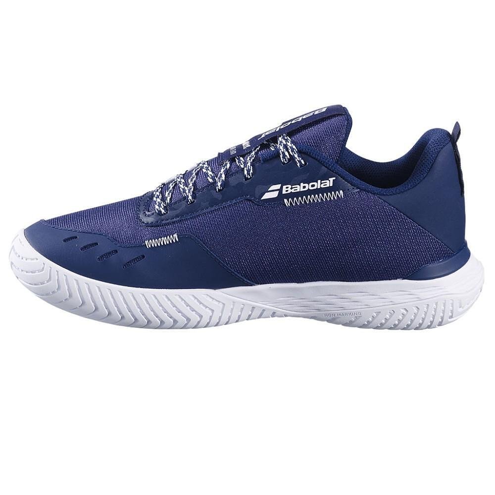 Pantofi de tenis pentru bărbați Babolat SFX EVO ALL COURT - dark blue, white pentru tenis și toate suprafețele, stabili și respirabili