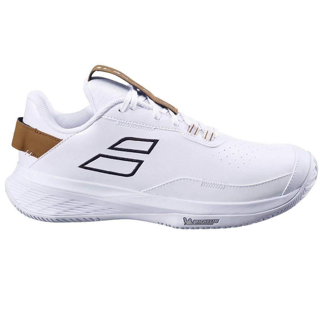 Adidași pentru bărbați Babolat SFX EVO ALL COURT WIMBLEDON - alb, pantofi de tenis albi pentru toate suprafețele și confort maxim