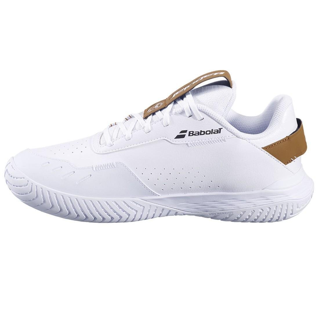 Adidași pentru bărbați Babolat SFX EVO ALL COURT WIMBLEDON - alb, pantofi de tenis albi pentru confort pe orice teren