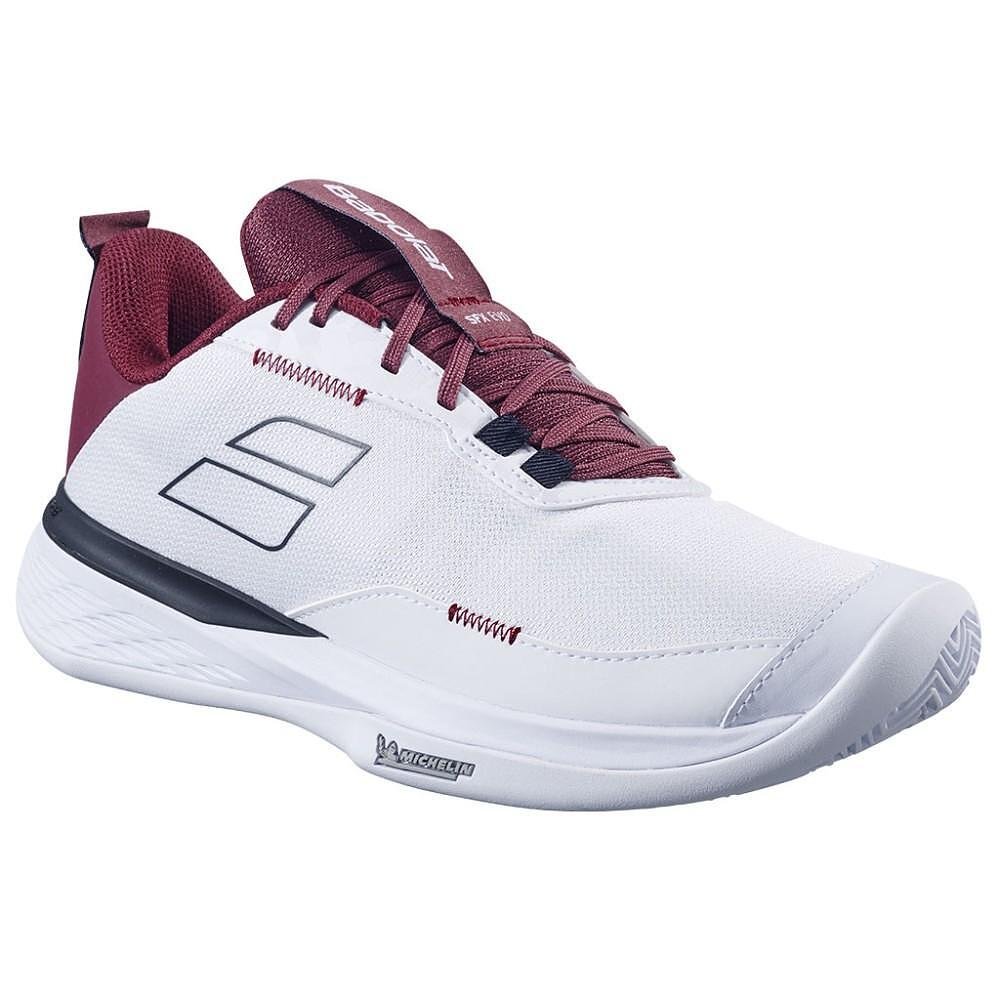 Pantofi sport pentru bărbați Babolat SFX EVO CLAY - white, port royale – pantofi de tenis stilați pentru teren de zgură și confort maxim