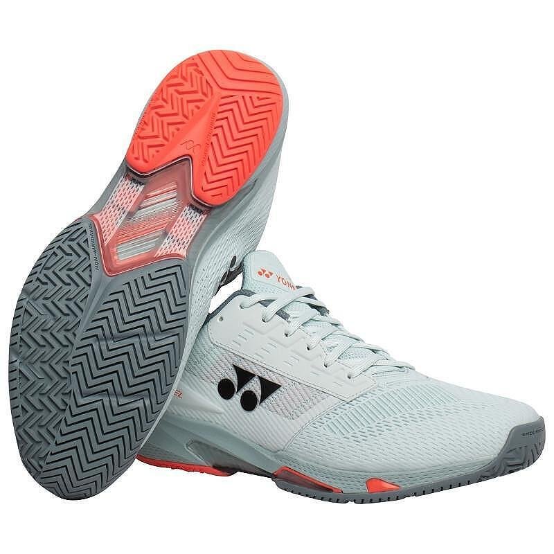 Pantofi sport bărbătești Yonex AD-ACCEL WIDE Mist Blue – pantofi de tenis ușori pentru confort, stabilitate și viteză pe teren.