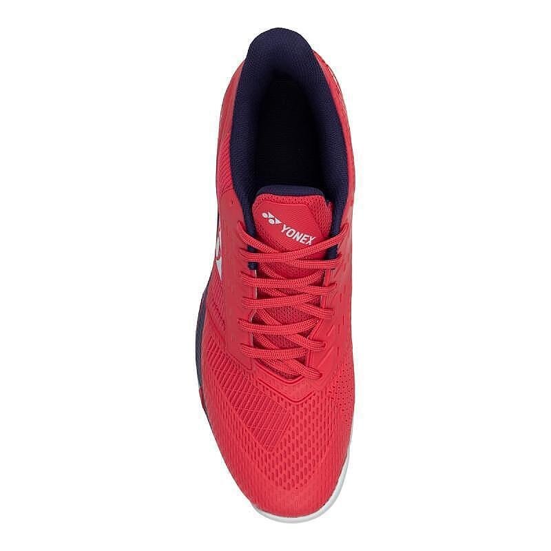 Adidași bărbătești Yonex PC AD-ACCEL Sunset Red – adidași de tenis Yonex roșii pentru stabilitate, confort și viteză.