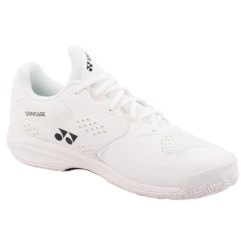Pantofi sport bărbătești Yonex PC Sonicage White – pantofi de tenis ușori, albi, pentru confort, viteză și control pe teren