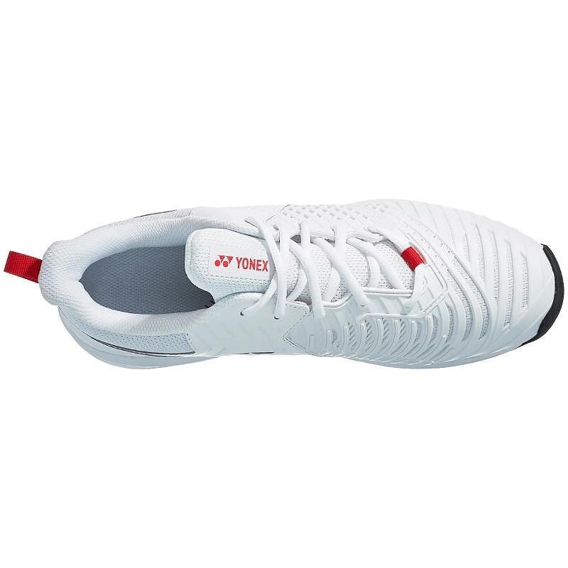 Pantofi de tenis pentru bărbați Yonex Sonicage 3 Men White/Red – pantofi de tenis Yonex ușori și stabili