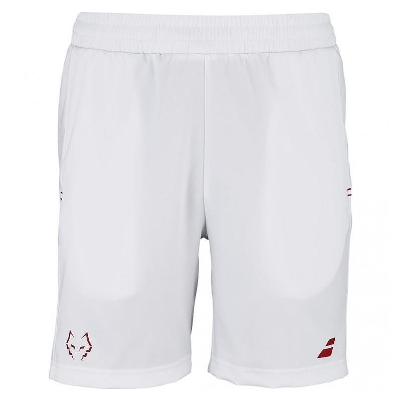 Мъжки шорти Babolat LEBRON - white бели спортни шорти за падел и тенис, удобни за тренировки и мачове