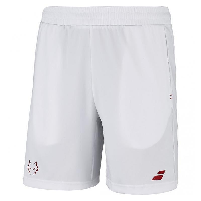 Мъжки шорти Babolat LEBRON - white – бели спортни шорти за падел и тенис, удобни за тренировки и мачове