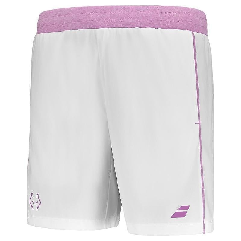 Men's Babolat SHORT LEBRON 2025 - white shorts – lightweight, stretchy padel shorts with an elastic waistband and pockets