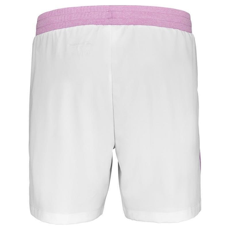 Men's Babolat SHORT LEBRON 2025 - white shorts, lightweight padel shorts with an elastic waistband and side pockets