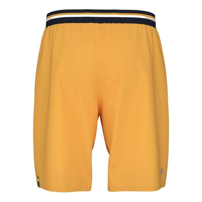 Men's HEAD Performance Shorts in yellow, a sporty model with an elastic waist and a comfortable design.