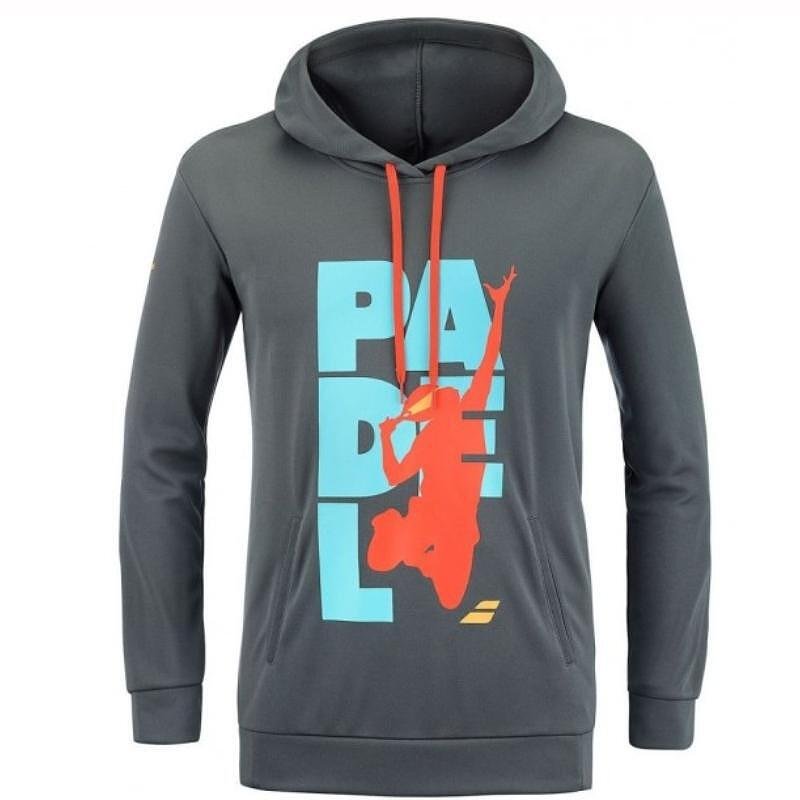 Men's Babolat PADEL HOODSWEAT MEN MAGNET sweatshirt for padel, with a hood and pockets, a stylish Babolat model