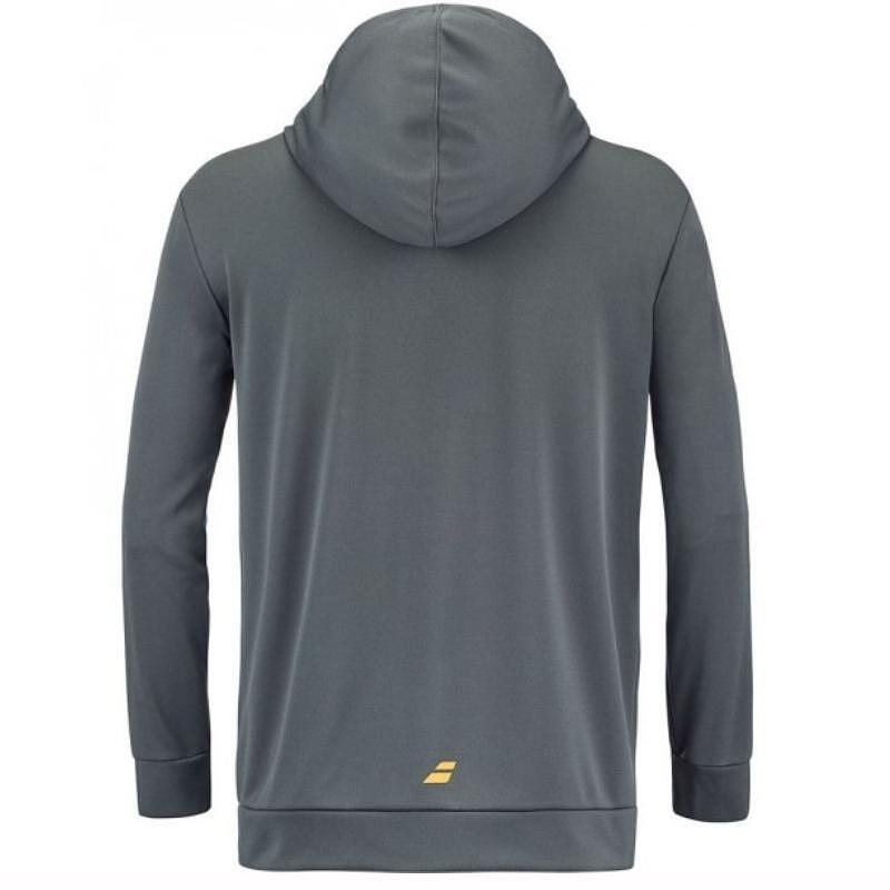 Men's Babolat PADEL HOODSWEAT MEN MAGNET sweatshirt with a hood and logo, ideal for padel training and warm-ups