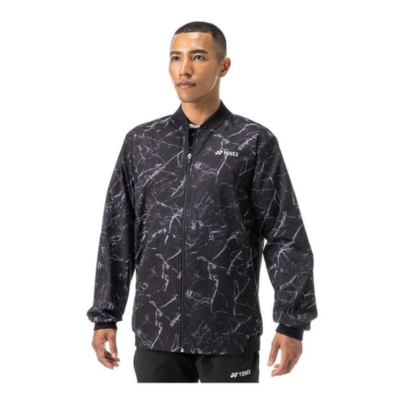 Hanorac bărbătesc Yonex Warm-up Jacket CLUB TEAM Negru - geacă sport neagră elegantă Yonex pentru antrenamente și confort