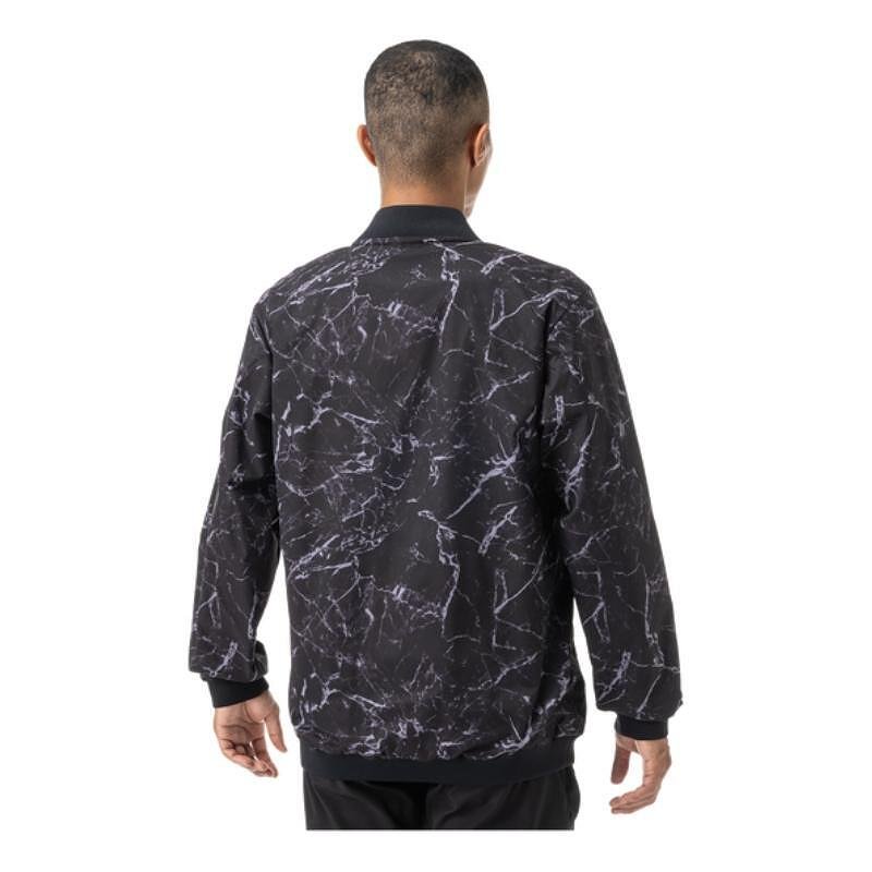 Hanorac bărbătesc Yonex Warm-up Jacket CLUB TEAM Negru, hanorac sport negru Yonex pentru antrenamente și confort