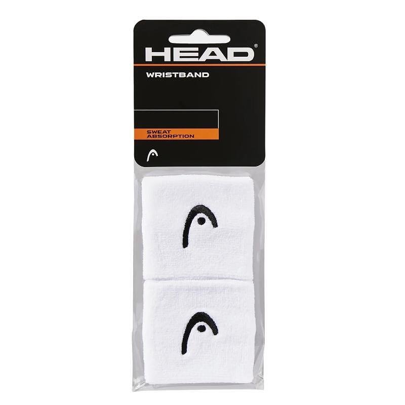 Накитници Head 2.5“ White – бели спортни накитници за тенис и падел, удобни и абсорбиращи за интензивна игра