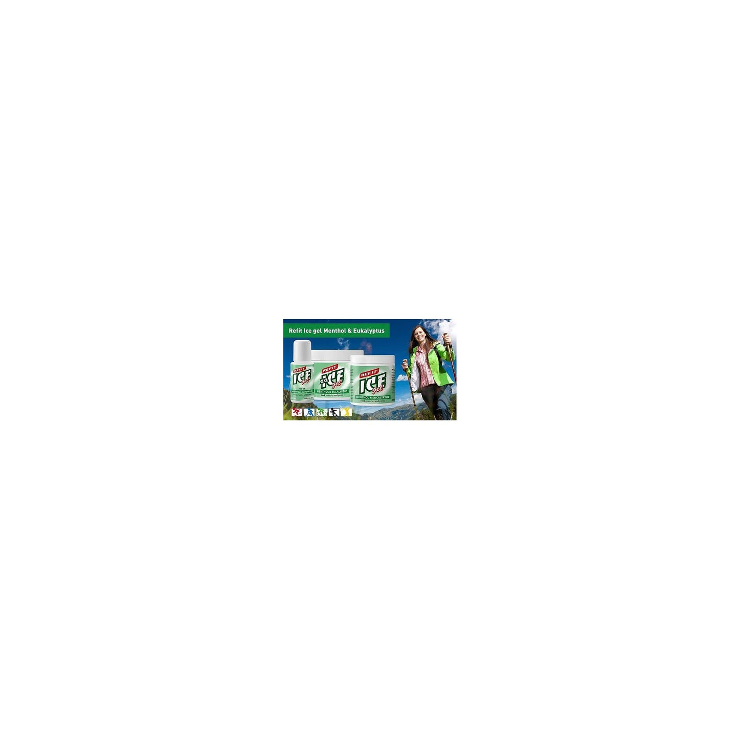 Cooling gel Refit Ice Gel Menthol & Eucalyptus 230 ml