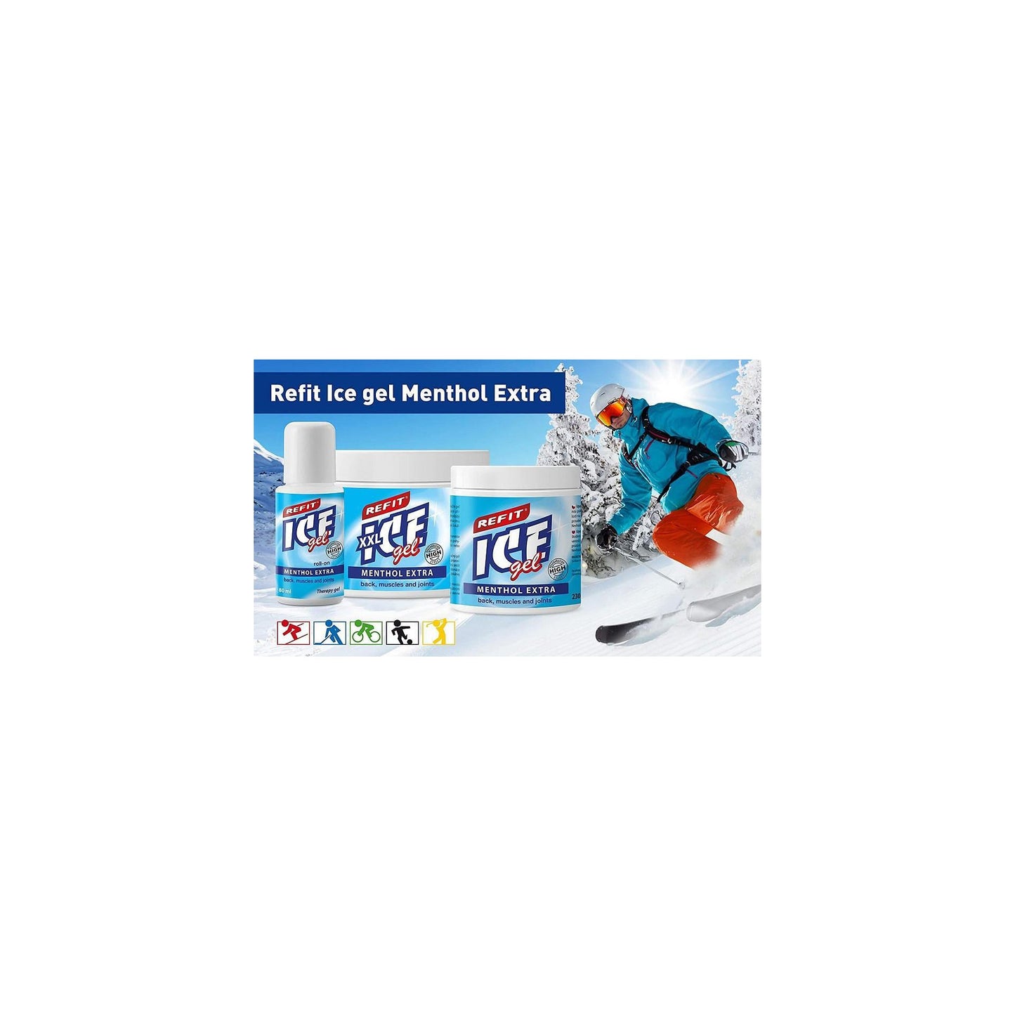 Cooling gel Refit Ice Gel Menthol Extra 500 ml