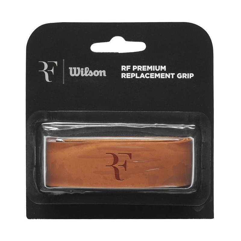 Основен грип Wilson RF Roger Federer Premium – Wilson RF Replacement Grip с RF лого и естествена кожа