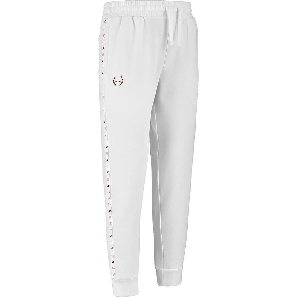 PADEL SWEATPANTS BABOLAT SWEAT PANT J. LEBRON WHITE - white sports pants for padel with warm and stretchy fabric