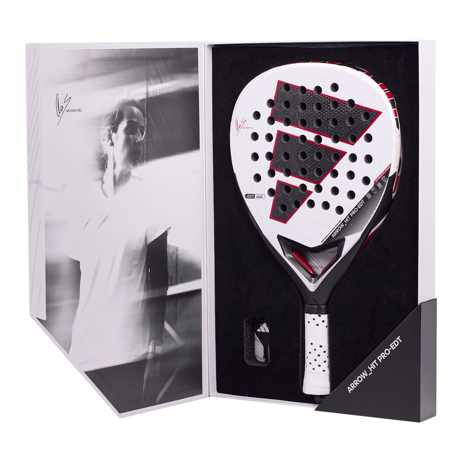 Adidas Arrow Hit Pro EDT 2026 padel racket– limited padel racket with a diamond shape, ASC Carbon construction, Eva Soft Performance core, and adjustable balance for professional players