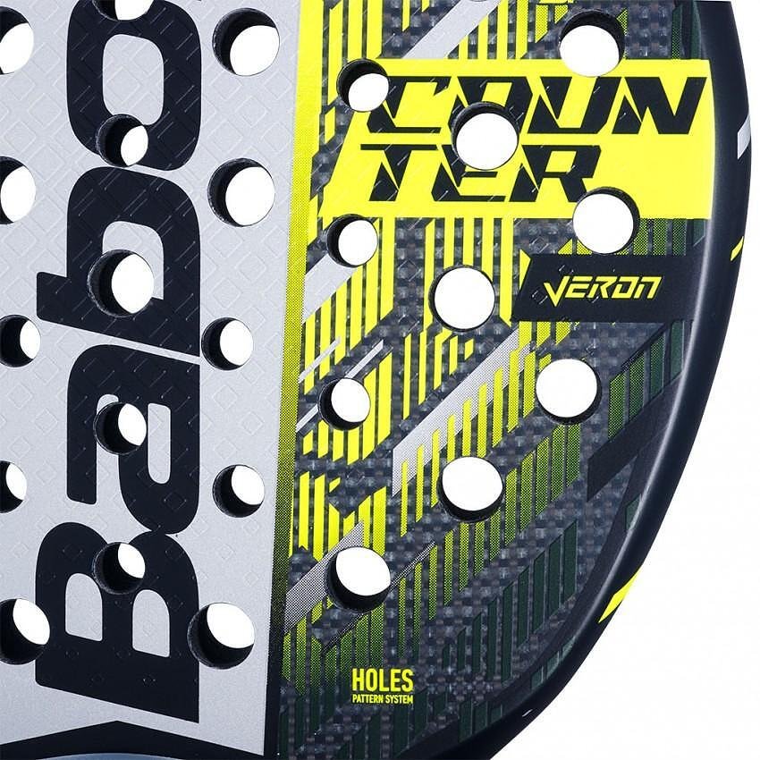 Rachetă de padel Babolat COUNTER VERON 2.5 2025, rachetă puternică de padel cu Carbon Flex și nucleu EVA
