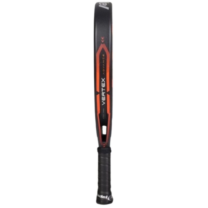 Padel racket BULLPADEL VERTEX ADVANCE– padel racket with a diamond shape, Fibrix surface, MultiEva core and CarbonTube carbon frame for powerful and stable play for advanced players.