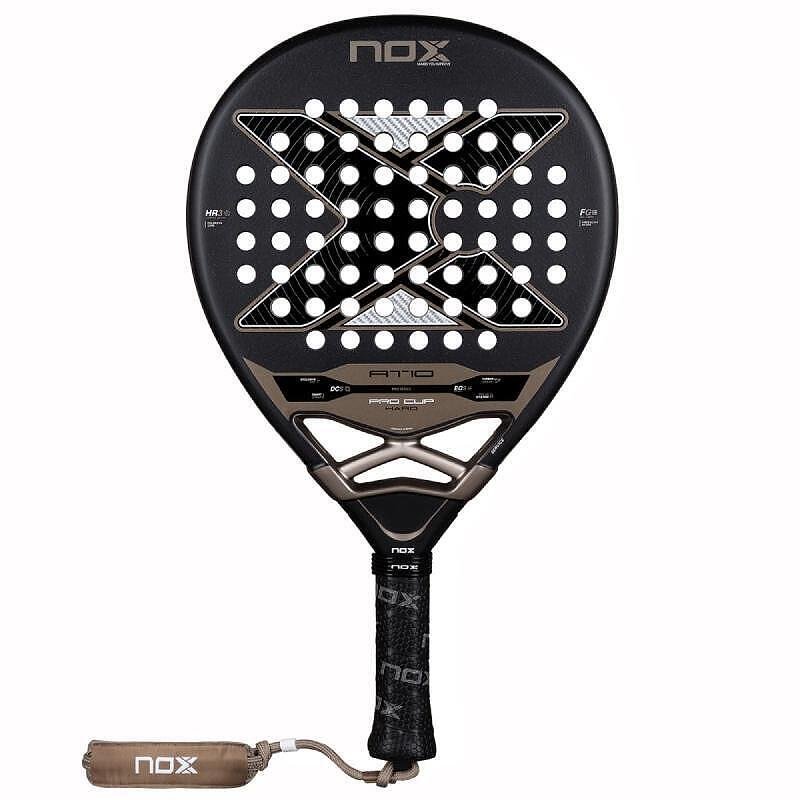 Rachetă de padel Nox AT10 Pro Cup Hard 26– formă de picătură, nucleu HR3 HARD EVA, cadru din carbon, model profesional