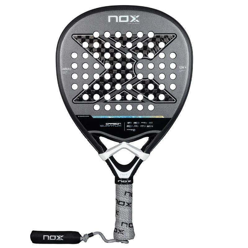 Rachetă de padel NOX Quantum 12K Carbon cu formă de diamant și suprafață din carbon