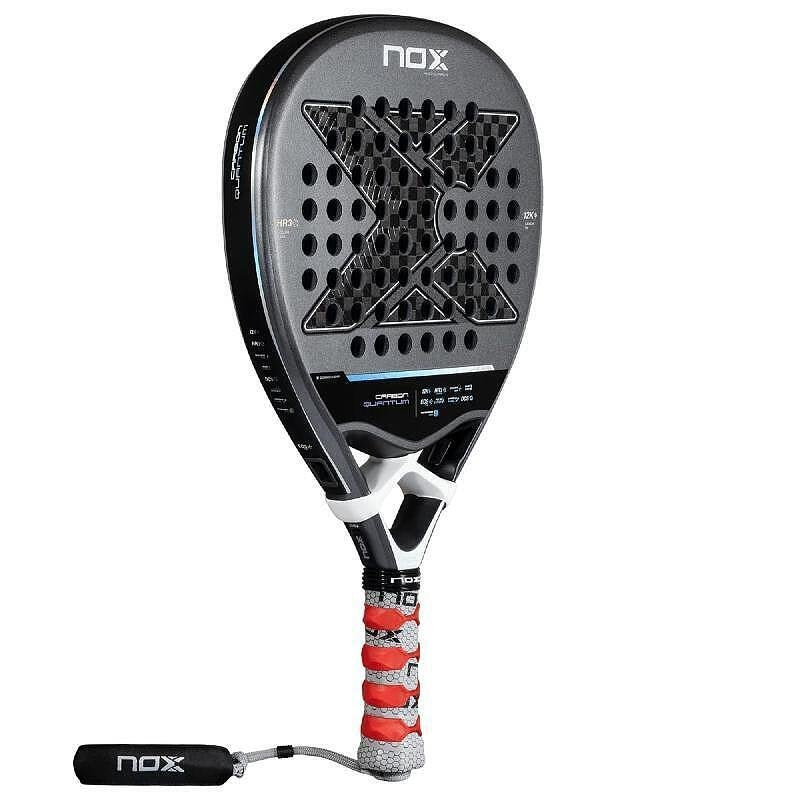 Rachetă de padel NOX Quantum 12K Carbon - vedere laterală cu perforații EOS Flap