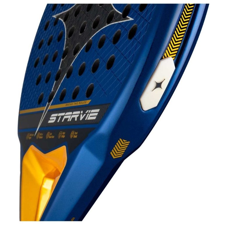 Padel racket Star Vie Drax +– professional padel racket with a hybrid shape, 15K Aluminized Carbon, Pro 50 EVA and Noene Inside for power, control and reduced vibrations.