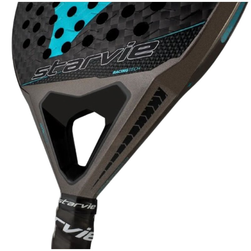 Star Vie Drax Soft 12K padel racket – a professional padel racket with a hybrid shape, 12K Carbon, Soft 30 EVA, Geo Bridge and Noene Inside for power, control and comfort.