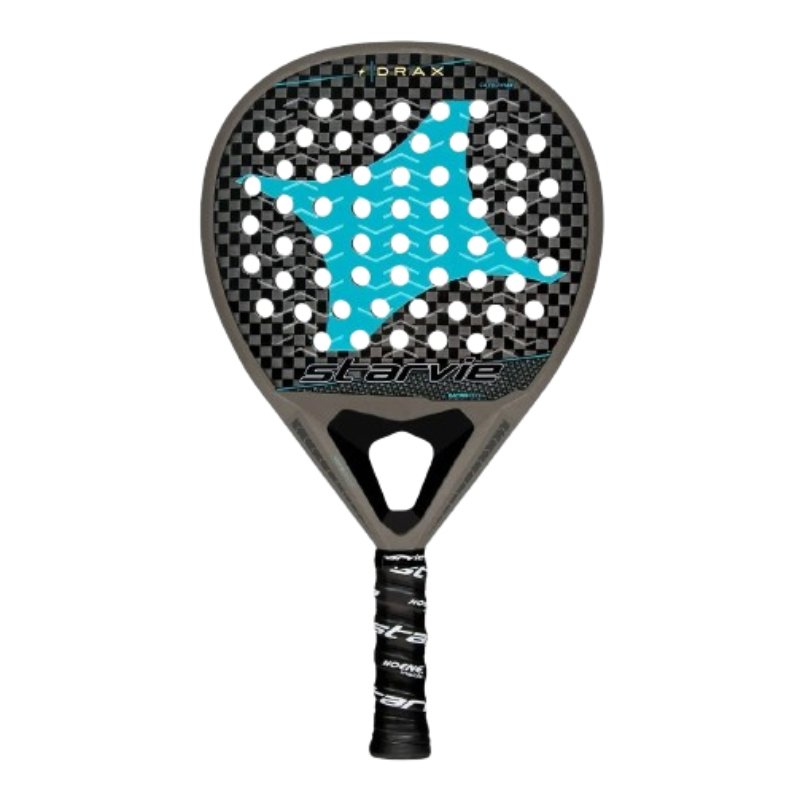 Star Vie Drax Soft 12K padel racket – a professional padel racket with a hybrid shape, 12K Carbon, Soft 30 EVA, Geo Bridge and Noene Inside for power, control and comfort.