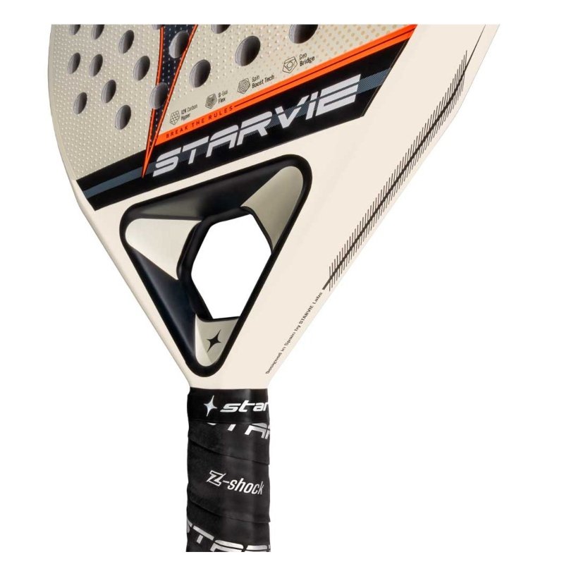 Star Vie Kenta padel racket +– a professional teardrop-shaped padel racket with 3K Carbon, Pro 50 EVA, Hex Tech and Noene Inside for precise control, power and comfort.