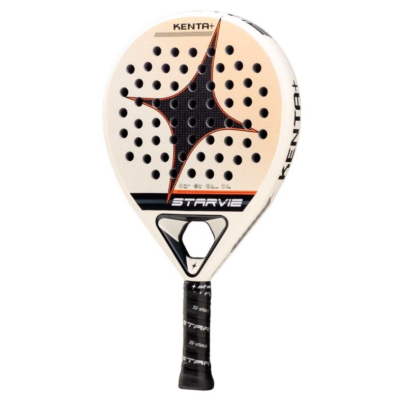 Star Vie Kenta padel racket +– a professional teardrop-shaped padel racket with 3K Carbon, Pro 50 EVA, Hex Tech and Noene Inside for precise control, power and comfort.