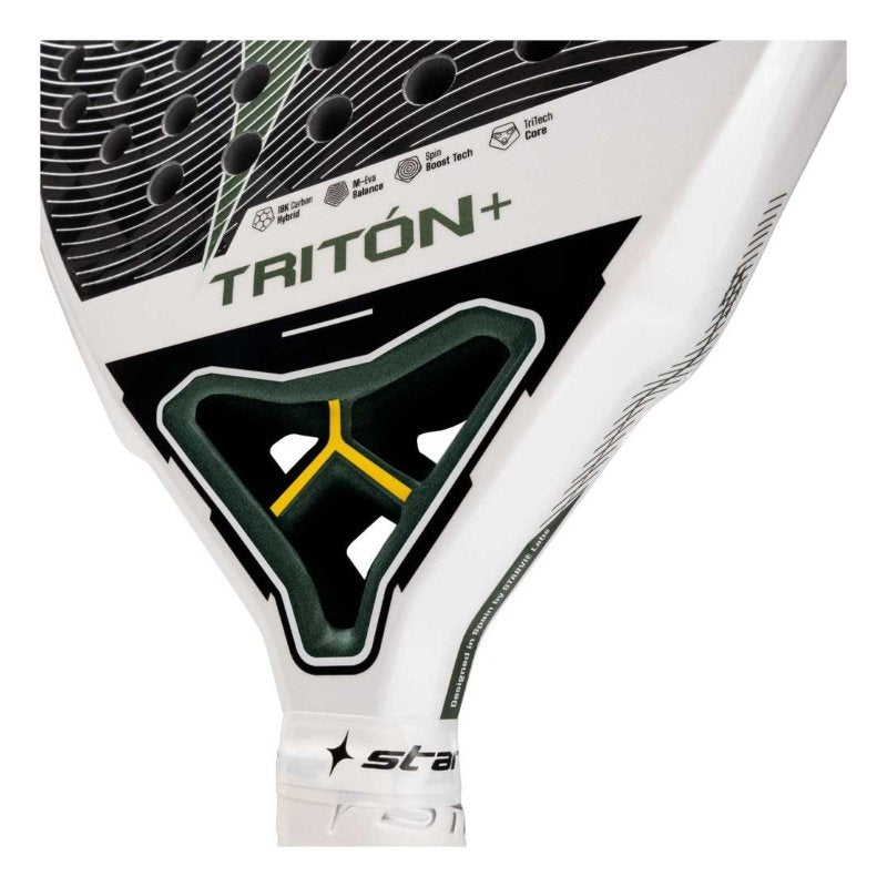 Padel racket Star Vie Triton Balance +– professional padel racket with a teardrop shape, 3K Carbon, Pro 50 EVA, Star Balance System and Noene Inside for power, control and stability.