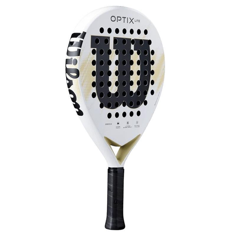 Rachetă de padel Wilson Optix V2 Lite White – o rachetă ușoară și comodă pentru începători, cu sweet spot mare