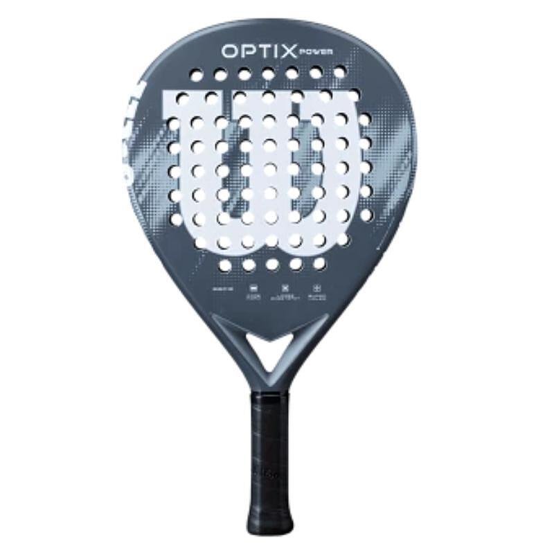 Rachetă de padel Wilson Optix V2 Power Blue – o rachetă ușoară și confortabilă pentru padel, cu o zonă de lovire ideală mare pentru începători.