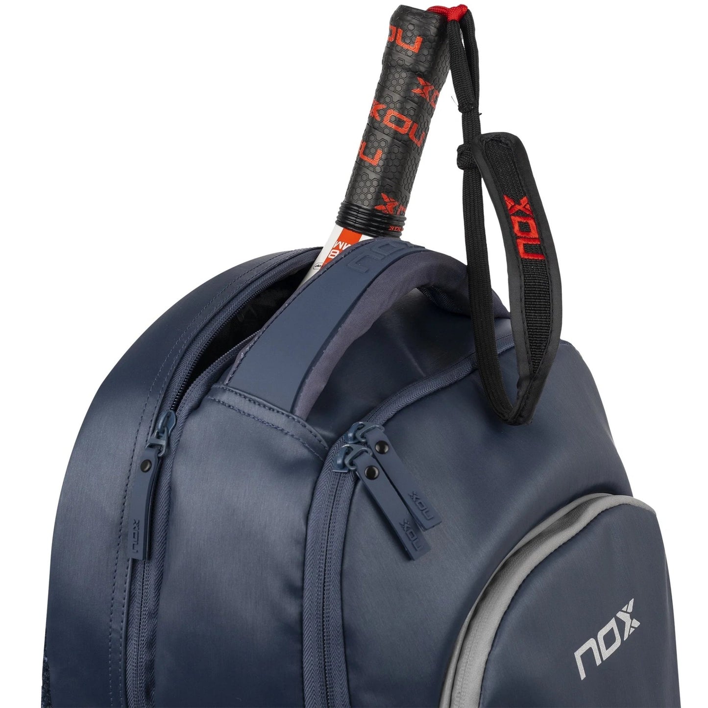 Nox Pro Series Navy Blue backpack for padel with compartment for racket and shoes