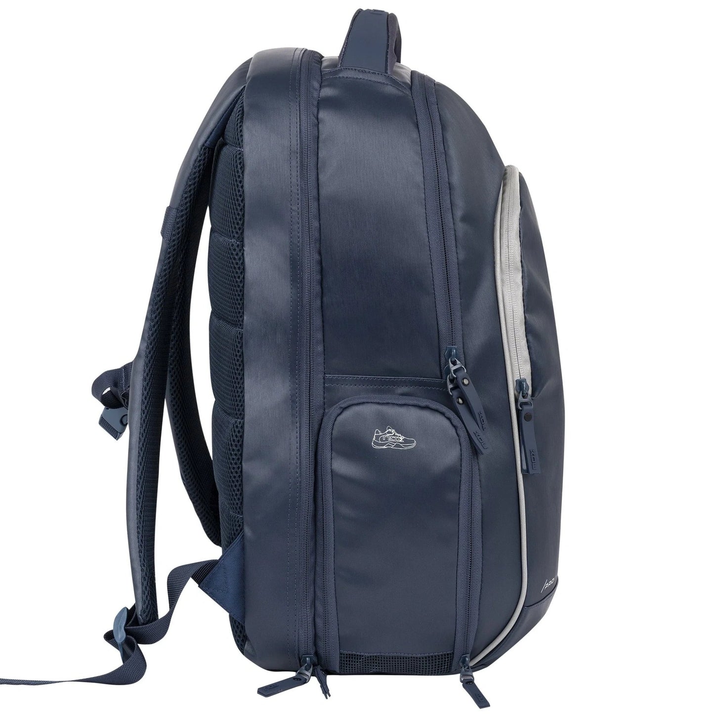 Nox Pro Series sports backpack in navy blue with ventilated shoe compartment