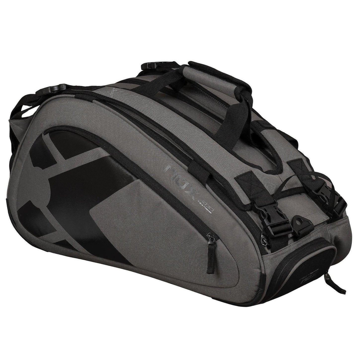 NOX TEAM AT10 padel bag – grey-black sports bag with thermal compartment, shoe compartment and space for up to 3 padel rackets, inspired by Agustín Tapia.