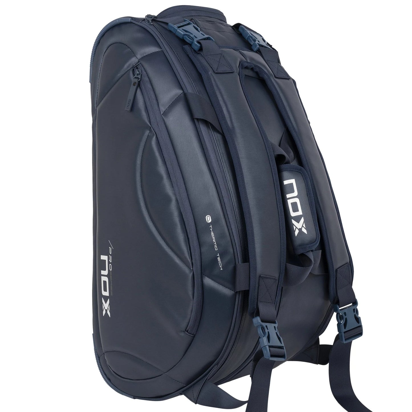 NOX Pro Series Navy padel bag - lightweight, durable and practical. With thermal compartment, space for rackets, shoes and accessories