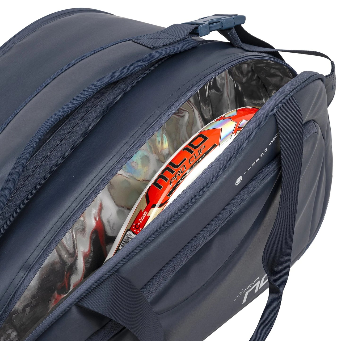 NOX Pro Series Navy padel bag - lightweight, durable and practical. With thermal compartment, space for rackets, shoes and accessories