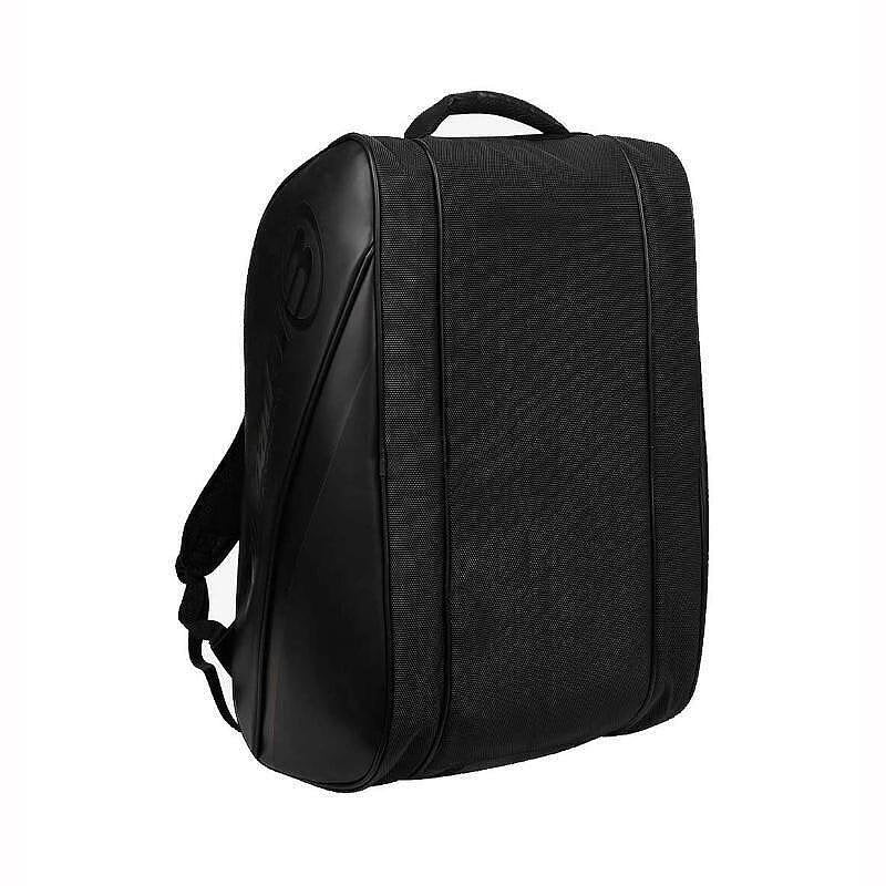 Bullpadel Casual Black padel thermal bag - thermal compartments for 4 rackets, ventilated shoe pocket, synthetic leather