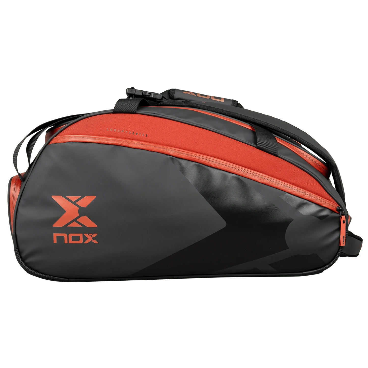 Nox Luxury Open 24 Red padel thermal bag with ThermoTech protection and space for 3 rackets