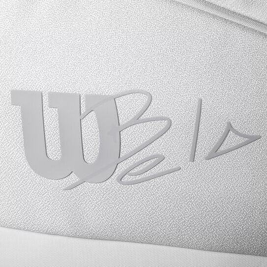 Padel thermal bag Wilson Bela Super Tour - white premium tennis bag for rackets and gear, inspired by Bela.