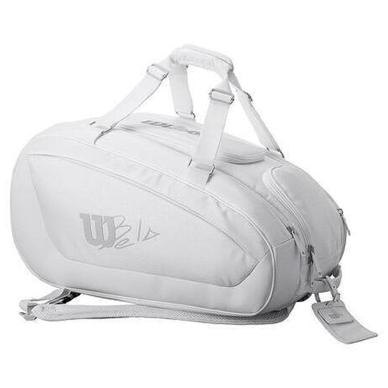 Padel thermal bag Wilson Bela Super Tour - white tennis bag for padel rackets with premium design and durability