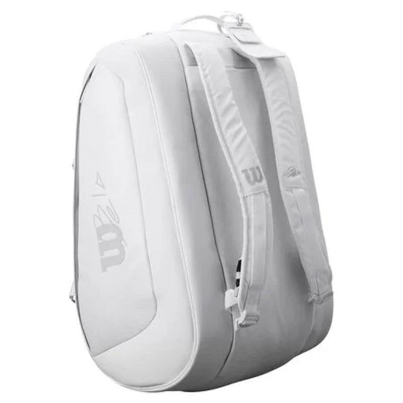 Padel thermal bag Wilson Bela Super Tour, white tennis bag for padel rackets and professional gear