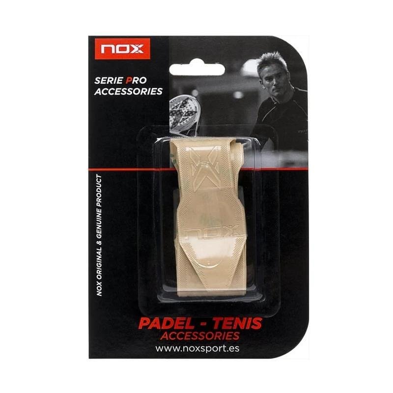 NOX protector for a padel racket with a textured design - transparent