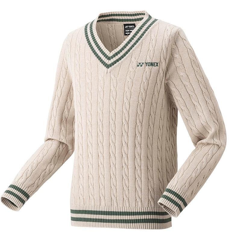 Pulover Yonex 2025 Unisex Sweater OATMEAL – stilat și confortabil pentru antrenament, meci și purtare zilnică.