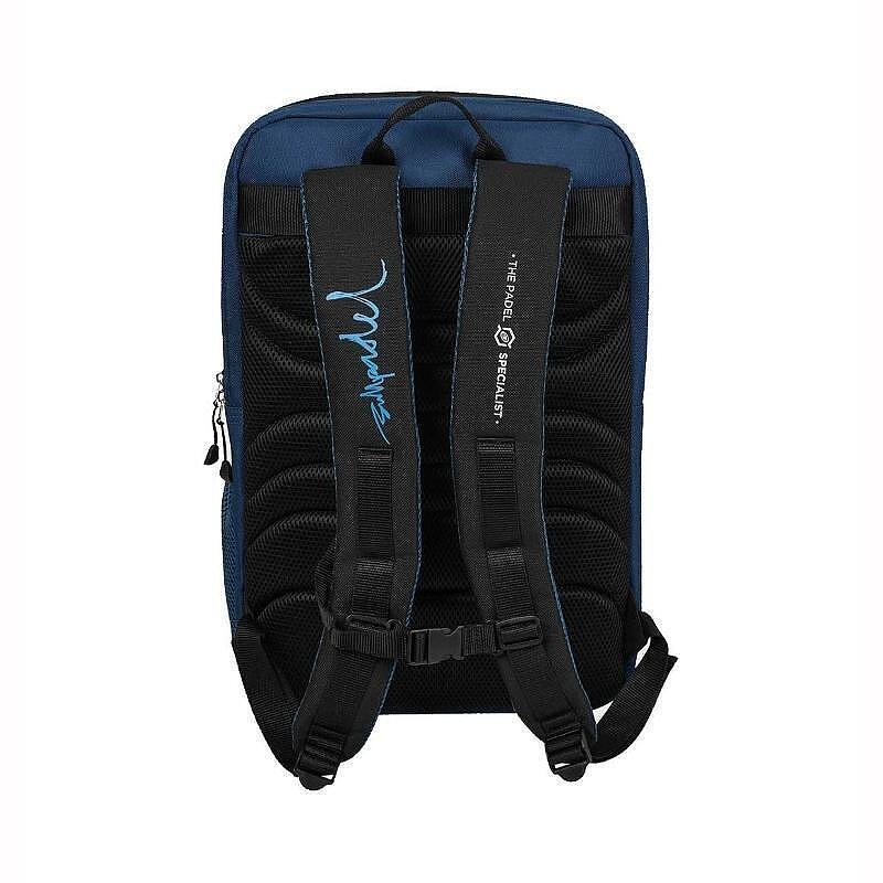 Bullpadel IONIC Black Backpack - thermo compartment for rackets, padded back, side pocket for balls