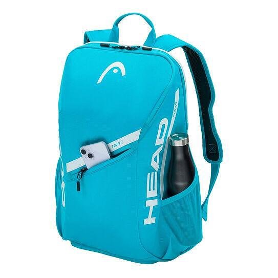 Head Tour 25L Blue Backpack – blue tennis bag with shoe compartment and external phone pocket